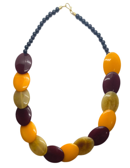 Náhrdelník oranžovo-červený | dovoz Indie