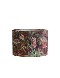 Oválné stínítko 45x21 s květinovým motivem - fialové  | LIGHT & LIVING