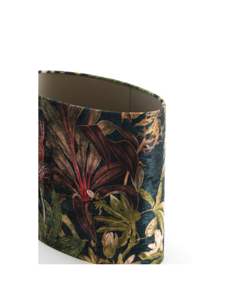 Oválné stínítko 45x21 s květinovým motivem - zelené  | LIGHT & LIVING - 4