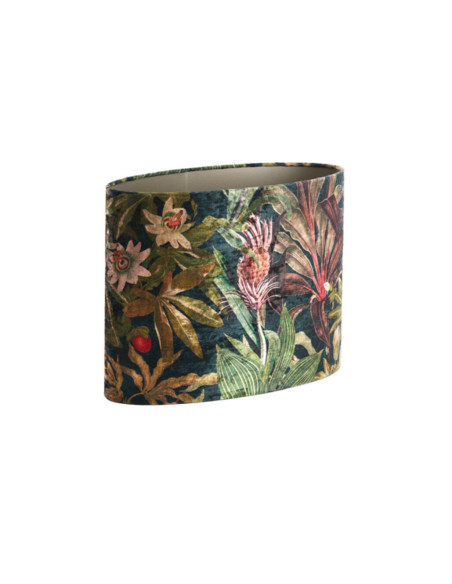 Oválné stínítko 45x21 s květinovým motivem - zelené  | LIGHT & LIVING - 2