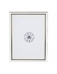 Fotorámeček Riva L s bílo-stříbrným rámem | CÔTÉ TABLE-1