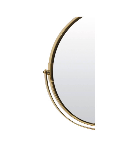 Stolní zrcátko s rámem ve zlatém odstínu a s mramorem | LIGHT & LIVING d