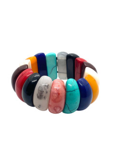 Náramek široký, barevný | dovoz Indie