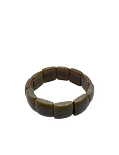 Náramek z čtvercových "kamenů", taupe | dovoz Indie