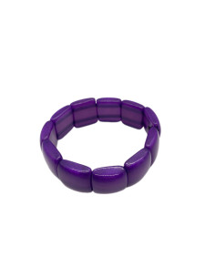 Náramek z čtvercových "kamenů", fialový | dovoz Indie