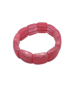 Náramek z čtvercových "kamenů", růžový | dovoz Indie