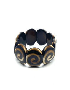 Náramek oválný se spirálou | dovoz Indie