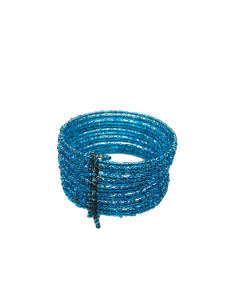 Víceřadý korálkový náramek, tyrkysový | dovoz Indie