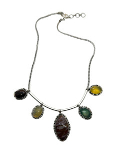 Náhrdelník s pravými kameny, fialový | dovoz Indie