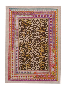 Lněná utěrka Jurta Leo se zvířecím vzorem | TESSITURA TOSCANA TELERIE