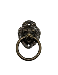 Nábytková úchytka – lví hlava s kruhem | dovoz Indie