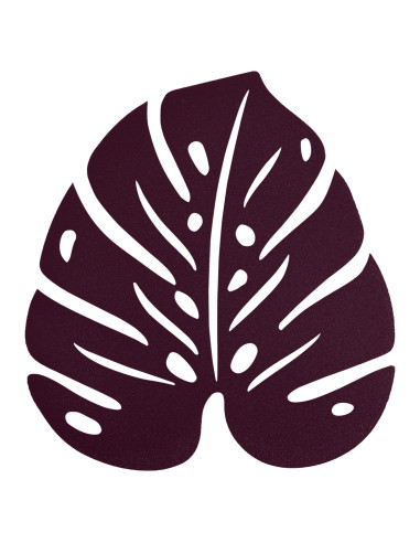 trivet Monstera 24x22 Fermob black cherry