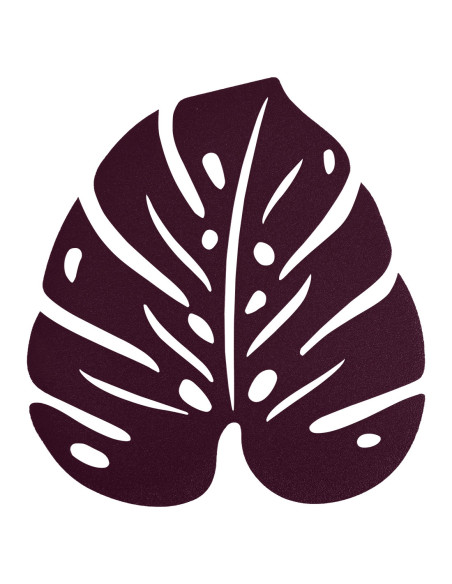 trivet Monstera 24x22 Fermob black cherry