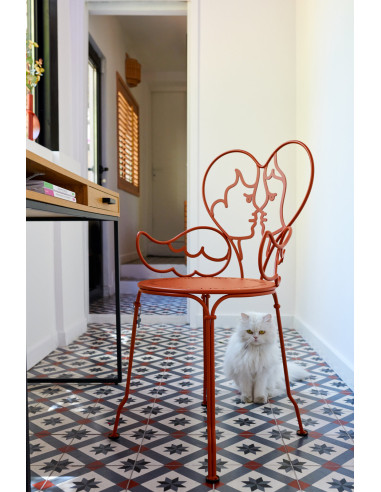 Romantická kovová židle Ange | FERMOB 2