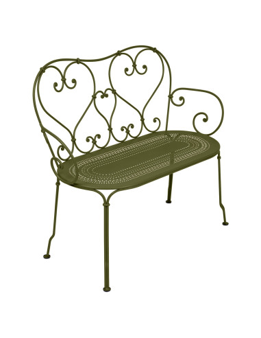 Zahradní kovová lavička 1900 | FERMOB pesto