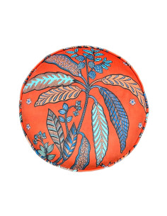 Taburet čalouněný sametovou látkou ø40x45 BIBI orange | THEVENON 2