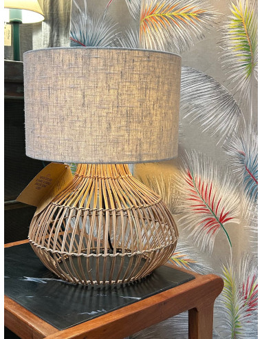 Stolní lampa KALAHARI S, stínítko světlý len |...