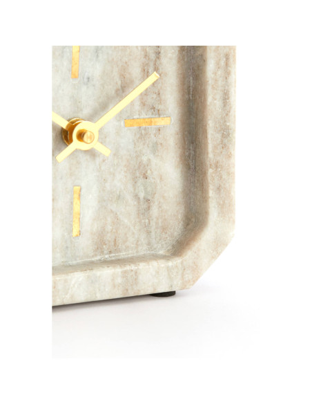 Grey marble table clock 13x13 | LIGHT & LIVING - 6