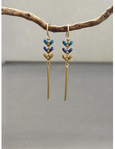 Náušnice větvička s lístky | PIOU PIOU