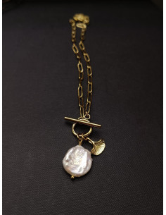 Řetězový náhrdelník s barokní perlou | PIOU PIOU