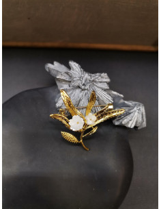 Brož ve tvaru větvičky s perleťovými květy | PIOU PIOU 2