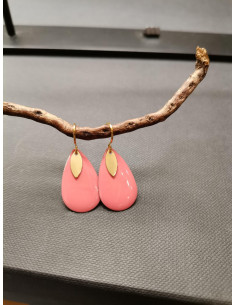 Náušnice ve tvaru kapky, růžové | PIOU PIOU 2