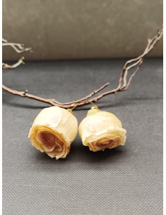 Náušnice s pravým květem růže | PIOU PIOU 2