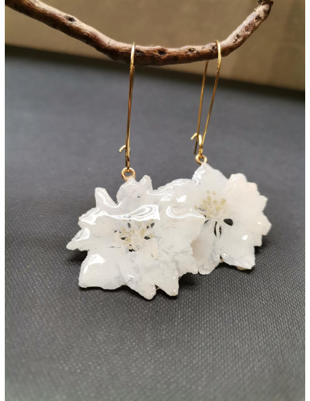 copy of Náušnice s perleťovým květem a ptáčkem | PIOU PIOU - 2