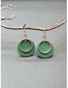Náušnice kruhové, zelené | PIOU PIOU 2