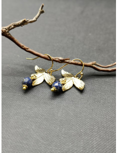 Náušnice květy s lapisem | PIOU PIOU 2