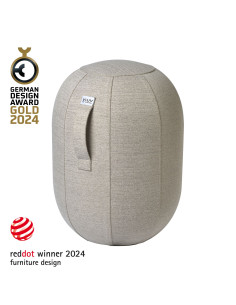 Balanční stolička Kapsul L s látkovým potahem SOVA Toffee | VLUV