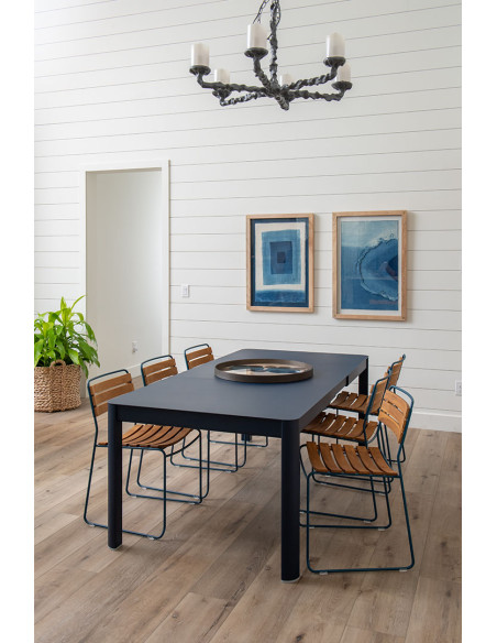 Kovová židle Surprising s teakem, outdoor/ indoor | FERMOB