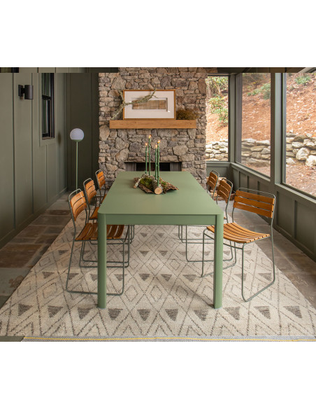 Kovová židle Surprising s teakem, outdoor/ indoor | FERMOB