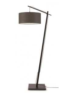 Dřevěná stojací lampa ANDES černá se stínítkem | GOOD&MOJO-1