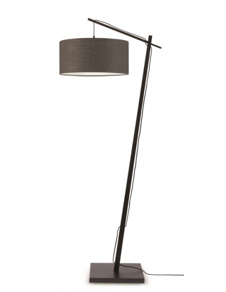 Dřevěná stojací lampa ANDES černá se stínítkem | GOOD&MOJO-1