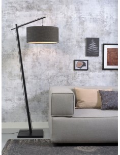 Dřevěná stojací lampa ANDES černá se stínítkem | GOOD&MOJO-1 2