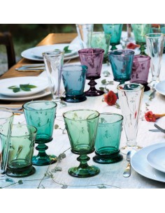 Set of 4 colored wine glasses Bee | LA ROCHERE - 1 2