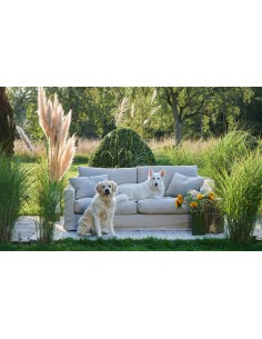 Lněná pohovka Biscarosse, š.206cm, v bílém potahu New Lin | HOME SPIRIT-1 2