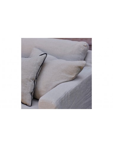 Lněná pohovka Biscarosse, š.206cm, v bílém potahu New Lin | HOME SPIRIT-5