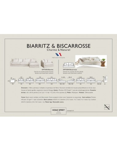 Lněná pohovka Biscarosse, š.206cm, v bílém potahu New Lin | HOME SPIRIT-6