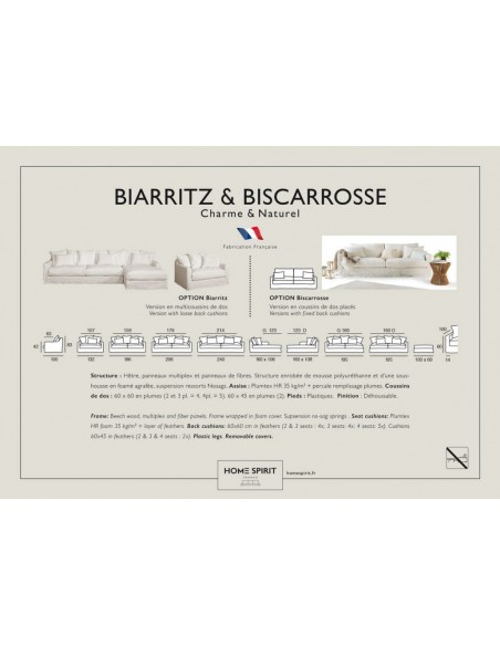 Lněná pohovka Biscarosse, š.206cm, v bílém potahu New Lin | HOME SPIRIT-6