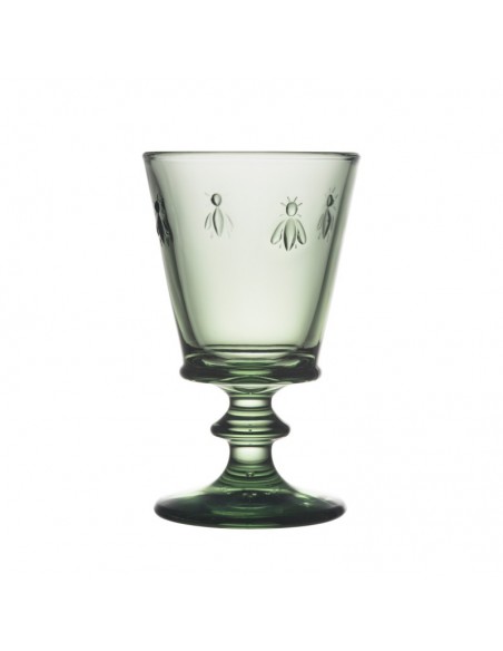 Barevná sklenice na víno Včela, zelená | LA ROCHÈRE-1