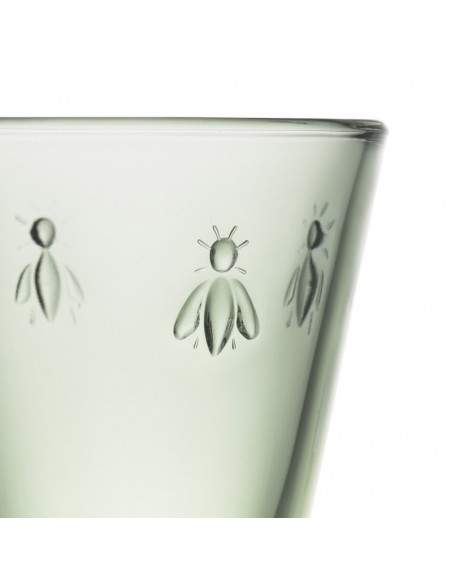 Barevná sklenice na víno Včela, zelená | LA ROCHÈRE-3