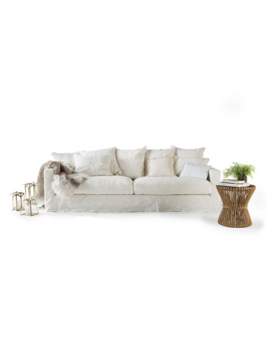 Biarritz linen sofa in white, width 240 cm, cover New Lin | HOME SPIRIT - 2