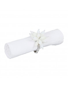 White Beaded Fleuri Napkin Ring | TABLE OF CONTENTS - 1 2
